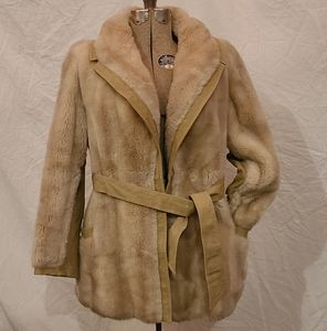 Vintage leather and faux fur, size 6